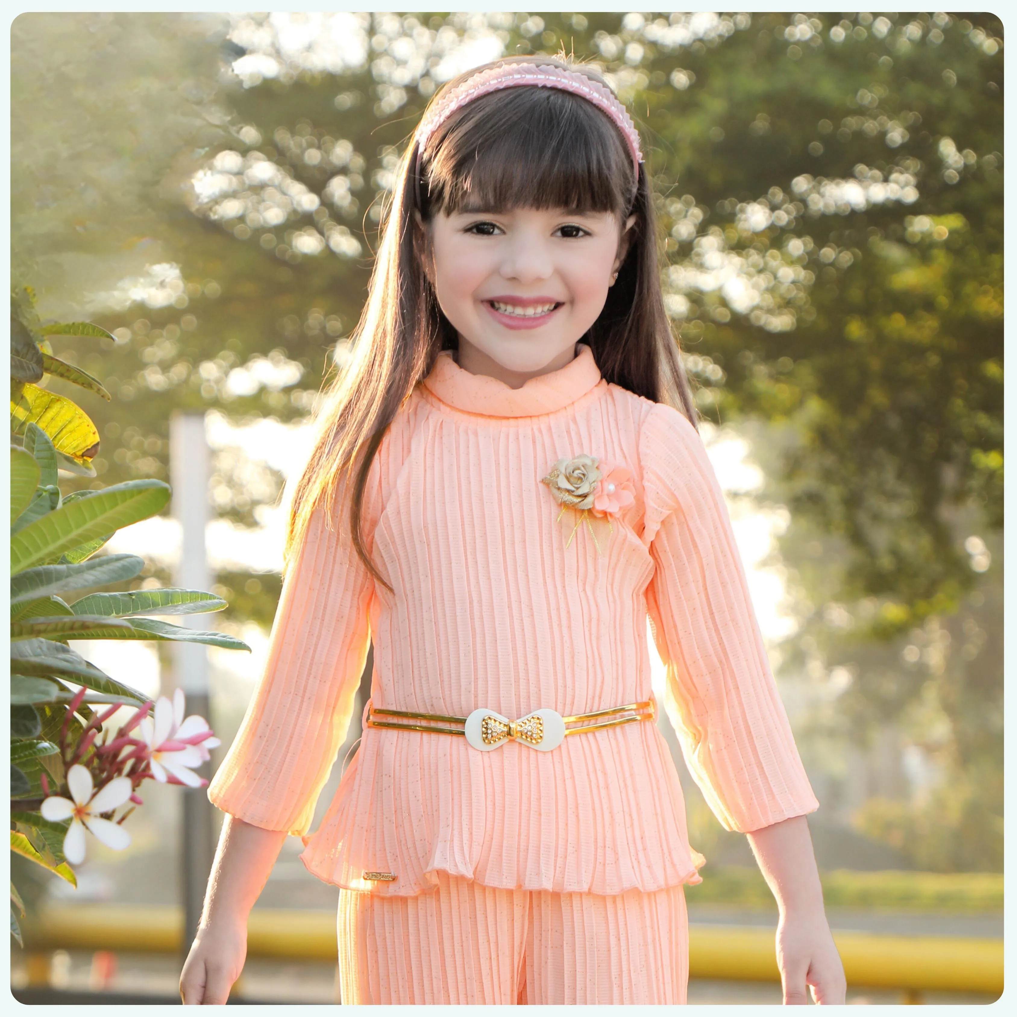 Girl in Orange Dress